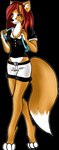 alpha_channel anthro backpack canid canine clothing female fox mammal solo unknown_artist