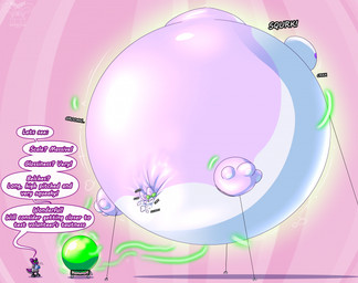 air_inflation burping conjoined_speech_bubble creaking groan hyper hyper_inflation inflation linked_speech_bubble logo magic_inflation motion_lines onomatopoeia outline pink_background pink_body purple_outline shadow simple_background sound_effects speech_bubble text satsumatheblue 2025 artist_logo artist_name hi_res