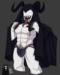 anthro cloak clothing genitals jockstrap male muscular muscular_anthro muscular_male solo underwear mr_sharky humanoid hi_res