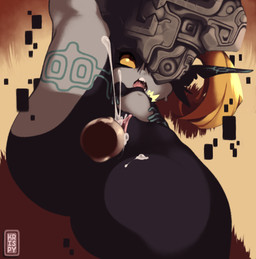 abdominal_bulge ahegao armor big_butt black_body black_breasts black_butt black_skin bodily_fluids breasts brown_eyes butt clothing cum cum_from_vagina cum_in_vagina cum_inside cum_on_leg cum_splatter detailed_background disembodied_penis duo ejaculation emanata featureless_breasts female female_focus flash_emanata front_view fused_shadow genital_fluids genitals grey_body grey_skin hair headgear headgear_only headwear helmet helmet_only humanoid_focus humanoid_genitalia humanoid_penis leg_tattoo logo looking_pleasured lying male male/female mostly_nude_female mostly_nude_humanoid mostly_offscreen_male on_back one_leg_up open_mouth orange_hair orgasm outside outside_sex penetration penile penile_penetration penis penis_in_vagina pink_vulva raised_leg sex shortstack shortstack_female solo_focus sweat sweatdrop tan_penis tattoo thick_thighs vaginal vaginal_penetration vulva white_fangs wide_hips yellow_sclera kkrispy nintendo the_legend_of_zelda twilight_princess midna humanoid imp twili 2019 artist_logo digital_drawing_(artwork) digital_media_(artwork)