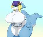 after_vore anthro belly breasts countershading female overweight sentient_fat solo tattoo tattooification transformation vore wide_hips shalon tribal_hunter captain_killsha animate fish marine shark absurd_res hi_res