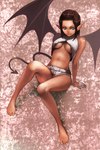 barefoot bottomwear breasts clothing feet female humanoid_pointy_ears membrane_(anatomy) membranous_wings not_furry pointy_ears shorts smile solo spade_tail tail under_boob wings izumi_(walnov) atlus jewish_mythology megami_tensei mythology sega lilim_(megami_tensei) demon humanoid winged_humanoid 2008