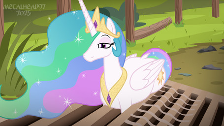 black_eyeliner crown cutie_mark eyebrows eyeliner female fence feral hair headgear horn jewelry makeup multicolored_hair multicolored_tail necklace on_model purple_eyes solo sparkles stuck tail tiara unimpressed white_body wings metalhead97 friendship_is_magic hasbro my_little_pony mythology princess_celestia_(mlp) equid equine mammal mythological_creature mythological_equine winged_unicorn 16:9 2025 absurd_res hi_res meme widescreen