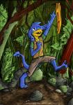 anthro bottomwear clothing forest male neomorph_(neopets) plant shorts solo tree mabaya neopets neopet_(species) zafara_(neopets) hi_res