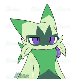 :< ambiguous_gender anthro cheek_tuft dipstick_ears duo ear_markings face_squish facial_markings facial_tuft fur green_body green_fur head_markings headpat heart_symbol kemono looking_at_another markings mask_(marking) mostly_offscreen_character multicolored_ears narrowed_eyes petting purple_eyes ribbons simple_background speech_bubble squish standing tuft white_background tontaro nintendo pokemon eeveelution felid feline floragato generation_6_pokemon generation_9_pokemon mammal pokemon_(species) shiny_pokemon sylveon 1:1 2026 2d_animation animated frame_by_frame signature watermark
