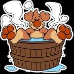 bath bathtub feet foot_focus half-closed_eyes narrowed_eyes pawpads paws reclining toony water doodledoggy the_witcher doodle_(doodledoggy) beagle canid canine canis domestic_dog goo_creature hunting_dog mammal scent_hound 1:1 alpha_channel clip_studio_paint_(artwork) digital_media_(artwork)