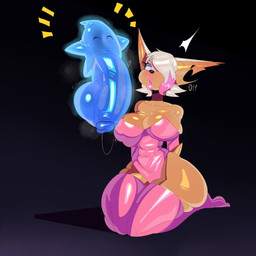 anthro balls big_balls big_breasts big_butt blue_body breasts butt clothing duo eyes_closed female genitals green_hair hair hair_over_eye huge_balls hyper hyper_balls hyper_genitalia kneeling legwear leotard male pink_hair tan_body text thick_thighs thigh_highs white_hair tayronnebr mario_bros nintendo sega sonic_the_hedgehog_(series) super_mario_galaxy rouge_the_bat bat luma mammal 1:1 crossover english_text hi_res