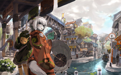 ambient_figure animal_ears anthro asian_clothing boat bridge canal chinese_commentary city cityscape clothed clothing cloud cloudy_sky commentary detailed_background duo_focus east_asian_architecture east_asian_clothing english_commentary female freely_redistributable fur group japanese_clothing kimono light male oil-paper_umbrella orange_body outside parasol rear_view relieved river road_sign scenery sign sky street sunlight tail tareme text town umbrella vehicle village watercraft white_body white_fur young young_anthro tyson_tan cc-by-sa creative_commons spirit_animals_in_disguise hikari_the_spirit_wolf luna_the_spirit_rabbit canid canine canis lagomorph leporid mammal rabbit wolf 2008 absurd_res adobe_photoshop_(artwork) digital_media_(artwork) hi_res japanese_text translated wallpaper widescreen