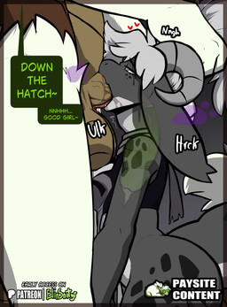 anthro anthro_on_anthro anthro_penetrated anthro_penetrating anthro_penetrating_anthro balls biped breasts clothed clothed_anthro clothed_female clothing duo erection faceless_anthro faceless_character faceless_male female female_penetrated fingers fur genitals hair horn male male/female male_penetrating male_penetrating_female nude nude_anthro nude_male penetration penis penis_in_mouth sex tail text spiritelin elin_(psychorodent) kobold scalie snatyr english_text hi_res