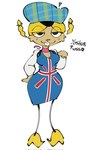 blonde_hair blue_clothing blue_dress clothing dress female hair simple_background solo standing white_background yoshua_russo cartoon_network foster's_home_for_imaginary_friends eurotrish humanoid imaginary_friend mammal rodent full-length_portrait hi_res portrait