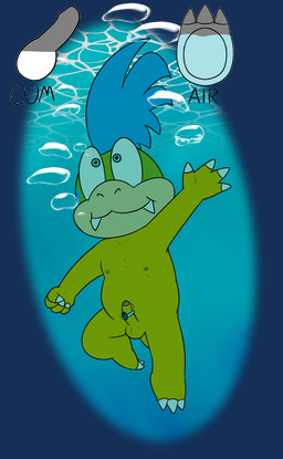 anthro asphyxiation balls drowning erection foreskin genitals male penile penis sex_toy shell-less swimming underwater vibrator vibrator_on_penis water young young_anthro young_male tribaldragon mario_bros nintendo koopaling larry_koopa alpha_channel hi_res