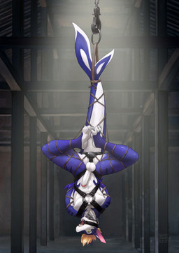 anal anal_penetration anthro balls bdsm bondage bound buttplug buttplug_in_ass buttplug_insertion collar fixed_toy frogtied gag genitals hands_behind_back hanging_by_tail humanoid_genitalia humanoid_penis legs_tied male object_in_ass penetration penis plug_(sex_toy) plug_insertion restrained restraints ring_gag rope rope_bondage sex_toy sex_toy_in_ass sex_toy_insertion solo spread_legs spreading suspension tail upside_down deusexmoose raditas aquatic fish shark 2018 digital_media_(artwork) hi_res