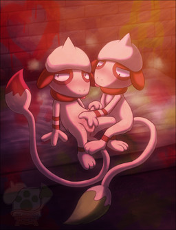 ambiguous_gender bed bedroom_eyes black_border blush bodily_fluids border brick brick_wall duo female female/ambiguous fingering furniture genital_fluids genitals narrowed_eyes paint seductive tail tongue tongue_out vaginal vaginal_fingering vaginal_fluids vulva wall_(structure) rymherdier nintendo pokemon generation_2_pokemon mammal pokemon_(species) smeargle absurd_res digital_media_(artwork) hi_res