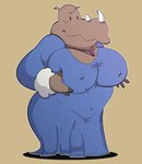 anthro big_breasts breasts female grabbing_own_breast looking_at_viewer presenting presenting_breasts royalty slightly_chubby slightly_chubby_anthro slightly_chubby_female smile smiling_at_viewer jodero babar_(franchise) lady_rataxes mammal rhinoceros hi_res