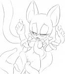 ahegao anthro bat blush breasts clothed clothing digital_drawing_(artwork) digital_media_(artwork) eyelashes female genitals gloves handwear hi_res looking_pleasured mammal membrane_(anatomy) membranous_wings monochrome nipples open_mouth penetration pussy rouge_the_bat sega simple_background solo sonic_the_hedgehog_(series) tenshigarden tentacles tongue tongue_out vaginal vaginal_penetration white_background wings