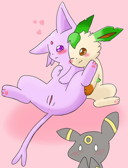 2014 3_toes :< <3 ambiguous_gender anus barefoot blush butt canine cute eeveelution espeon female feral fur happy hug leaf leafeon long_ears looking_at_viewer mammal nintendo nude one_eye_closed pawpads paws pokémon presenting presenting_hindquarters presenting_pussy pussy sitting smile spread_legs spreading sum umbreon video_games
Rating: Explicit
Score: 0
User: forkU
Date: April 06, 2014