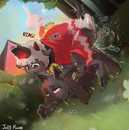 anal anal_penetration anthro balls bodily_fluids caught cum digit_ring duo genital_fluids genitals hand_holding jewelry male male/male nature penetration penile_spines penis ring sweat wedding_ring jolly_ruine cult_of_the_lamb massive_monster_(studio) follower_(cult_of_the_lamb) lamb_(cult_of_the_lamb) narinder bovid caprine felid feline goat lagomorph leporid mammal rabbit hi_res