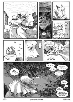 anthro bodily_fluids castle clothed clothed_anthro clothed_female clothing dialogue duo facial_scar female forest fully_clothed fully_clothed_anthro fully_clothed_female fur holding_object medieval outside plant scar speech_bubble sweat tail tear_trough text tree mia_cain freiin_anna_ostermunzer resa canid canine canis felid feline lynx mammal wolf absurd_res artist_name comic english_text hatching_(art) hi_res monochrome shaded url