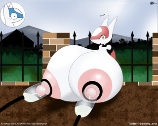 big_breasts big_nipples bodily_fluids breasts duo female huge_breasts huge_nipples hyper hyper_breasts lactating machine makeup male mascara milking_machine nipples text delphyarts nintendo pokemon generation_3_pokemon latias latios legendary_pokemon pokemon_(species) absurd_res hi_res url