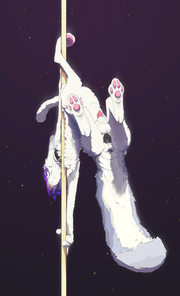 4_fingers 4_toes animal_genitalia animal_penis animal_vulva anus balls barbed_canine_penis black_background black_collar black_vulva blue_hair bodily_fluids canine_genitalia canine_penis canine_vulva collar collar_only dancing feet fingers fur fur_tuft furgonomic_piercing furgonomics genital_fluids genital_piercing genitals grey_body grey_fur grey_tail hair hybrid_genitalia hybrid_penis intersex intersex_taur long_tail maleherm maleherm_taur monotone_anus multicolored_body multicolored_fur multicolored_hair multicolored_vulva nude particles pawpads paws penile_spines penis piercing pink_nose pink_pawpads pink_penis pole pole_dancing purple_anus purple_hair rear_view red_vulva sheath sheath_piercing simple_background smile snout solo tail toes true_fox_taur tuft two_tone_body two_tone_fur two_tone_tail two_tone_vulva upside_down vaginal_fluids vulva white_balls white_body white_fur white_tail quizzical_(artist) alyx_mcconville_(character) arctic_fox arctic_fox_taur canid canid_taur canine canine_taur fox fox_taur mammal mammal_taur taur true_fox 2022 absurd_res archived_source colored digital_drawing_(artwork) digital_media_(artwork) full-length_portrait hi_res portrait shaded