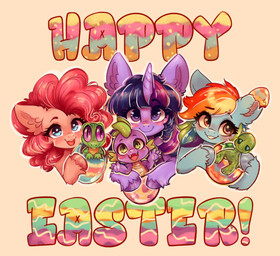 blush curly_hair easter_egg egg female feral group hair holidays horn male simple_background smile trio wings polnocnykot easter friendship_is_magic hasbro my_little_pony mythology gummy_(mlp) pinkie_pie_(mlp) rainbow_dash_(mlp) spike_(mlp) tank_(mlp) twilight_sparkle_(mlp) earth_pony equid equine horse mammal mythological_creature mythological_equine pegasus pony unicorn absurd_res hi_res