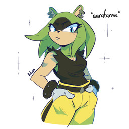anthro biped blue_eyes bottomwear breasts clothed clothed_anthro clothed_female clothing ear_piercing female fingers front_view fully_clothed fully_clothed_anthro fully_clothed_female fur gloves green_body green_fur green_hair green_tail hair handwear looking_at_viewer piercing simple_background solo standing tail topwear advos idw_publishing sega sonic_the_hedgehog_(comics) sonic_the_hedgehog_(idw) sonic_the_hedgehog_(series) surge_the_tenrec afrosoricid mammal tenrec 1:1 2026 digital_drawing_(artwork) digital_media_(artwork)
