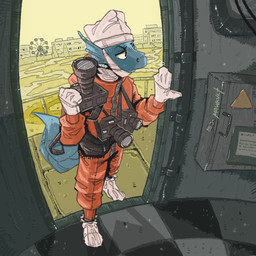 amusement_ride anthro boots camera clothing entering entering_room ferris_wheel footwear gloves handwear hat hazmat_suit headgear headwear holding_camera holding_object looking_aside male shoes solo tail wearing_hat mawkvlt 1:1 hi_res