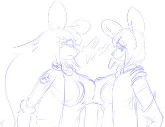 angry anthro breast_squish breasts breasts_frottage clothed clothed_anthro clothed_female clothing cosplay duo eye_patch eyewear female hair jacket long_hair looking_at_another mouth_closed squish topwear dividedwreck nintendo star_fox fox_mccloud june_(jinu) lilly_(dividedwreck) wolf_o'donnell bear canid canine canis domestic_dog giant_panda mammal shiba_inu spitz 2018 digital_drawing_(artwork) digital_media_(artwork) half-length_portrait monochrome portrait sketch
