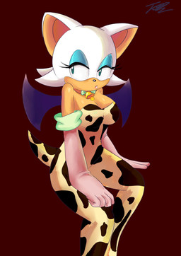 animal_print animal_print_clothing anthro back_wings bat_wings bell_choker big_ears blue_eyes blue_eyeshadow breasts cleavage clothed clothing cow_print eyelashes eyeshadow female gloves handwear makeup membrane_(anatomy) membranous_wings pointed_tail pointy_ears prick_ears sitting solo tan_body tan_skin thick_eyelashes white_clothing white_gloves white_handwear white_head wings pepe201 sega sonic_the_hedgehog_(series) rouge_the_bat bat mammal 2017 hi_res