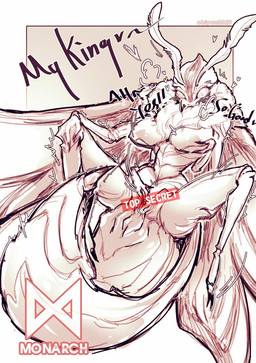anthro barely_visible_genitalia barely_visible_vulva big_breasts breasts female genitals hand_on_breast heart_symbol masturbation nipples non-mammal_breasts non-mammal_nipples solo vulva chiyau mothra_(series) toho mothra arthropod insect lepidopteran moth