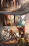 alert anthro awake blue_horn box breasts container day door door_handle doorknob doorway double_door duo earth female feral gift hair horn light light_beam male mount mount/rider_relations narrowed_eyes outside planet red_hair reins ribbons sad saddle saddle_bag sitting sleeping sunbeam sunlight walking alectorfencer myre mythology myre_(alectorfencer) varug canid canine canis coyote dragon mammal mythological_creature mythological_scalie scalie wingless_dragon comic hi_res