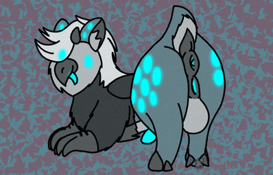 antlers anus beak big_butt bioluminescence bioluminescent_anus bioluminescent_eyes bioluminescent_penis bioluminescent_pussy black_body black_feathers butt claws dock_(anatomy) feathers feet feral fur genitals glowing glowing_genitalia glowing_penis herm hooves horn intersex maleherm neck_tuft penis presenting presenting_anus presenting_hindquarters presenting_vulva raised_tail solo spots tail talons teal_body teal_fur toes tongue tongue_out tuft vulva wings stinkvali european_mythology greek_mythology mythology akarui_(stinkvali) avian deer gryphon hippogriff hybrid mammal mythological_avian mythological_creature hi_res female_(lore)