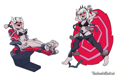 blush bra clothing duo feet female freckled_face freckles hair horn laugh navel not_furry open_mouth panties tickle_torture tickling tickling_armpits tickling_belly tickling_feet tickling_navel tickling_sides underwear white_hair tadashibaka helltaker beelzebub_(helltaker) lucifer_(helltaker) demon demon_humanoid horned_humanoid humanoid 3:2 absurd_res hi_res