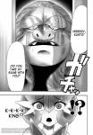 female interrobang male parody text mgx0 nintendo one-punch_man one_(manga) pokemon fubuki king_(opm) gardevoir generation_3_pokemon mammal pokemon_(species) slaking comic english_text japanese_text monochrome