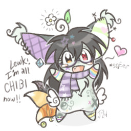 2000s_theme 2010s_theme 3_tails ahoge anthro big_ears blush blush_stickers chest_tuft chibi dialogue dipstick_tail ear_piercing fangs female flower fur green_body green_fur green_inner_ear grey_hair hair heart_symbol heterochromia kemono leg_wings markings multi_tail open_mouth open_smile orange_eyes orange_tail piercing pink_heart pink_tongue plant purple_inner_ear purple_scarf red_eyes scarf smile solo sparklefur tail tail_markings teeth text tongue tuft unusual_wing_placement white_tail_tip white_wings wings yellow_tail chatoyancy deviantart alice_da_fox canid canine fox mammal 1:1 2024 digital_drawing_(artwork) digital_media_(artwork) english_text full-length_portrait low_res pastel_theme portrait