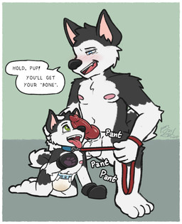 age_difference ageplay animal_genitalia animal_penis anthro balls bdsm bodily_fluids bondage_gear bondage_gloves canine_genitalia canine_penis clothing collar dialogue diaper duo genital_fluids genitals handwear infantilism leash leash_pull male male/male penis penis_on_face petplay puppyplay roleplay text unclean_diaper urine used_diaper wet_diaper young young_anthro young_male poorsal canid canine canis domestic_dog husky mammal nordic_sled_dog spitz english_text hi_res father_(lore) father_and_child_(lore) father_and_son_(lore) incest_(lore) parent_(lore) parent_and_child_(lore) parent_and_son_(lore) son_(lore)