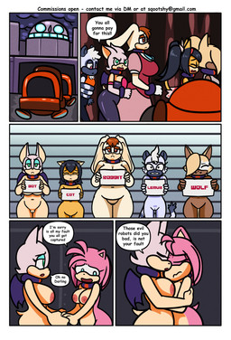 areola arrested back_wings bat_wings big_breasts breasts brown_body brown_fur captured collar comforting cuff_(restraint) defeated dialogue fur genitals grey_body grey_fur group handcuffs hug machine membrane_(anatomy) membranous_wings metal_cuffs mugshot nipples nude nude_anthro nude_female pink_areola pink_nipples prison restraints slave speech_bubble tan_arms tan_body tan_mouth text undressed undressing_another vulva wings yellow_body yellow_fur sqootshy idw_publishing sega sonic_the_fighters sonic_the_hedgehog_(comics) sonic_the_hedgehog_(idw) sonic_the_hedgehog_(series) amy_rose honey_the_cat rouge_the_bat tangle_the_lemur vanilla_the_rabbit whisper_the_wolf badnik bat domestic_cat egg_pawn eulipotyphlan felid feline felis hedgehog lagomorph lemur leporid mammal primate rabbit robot strepsirrhine 2026 absurd_res comic english_text hi_res multiple_scenes url