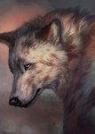 ambiguous_gender black_nose feral fur grey_body grey_eyes grey_fur outside pale_eyes plant sad solo tree whiskers wolnir canid canine canis mammal wolf 2021 digital_media_(artwork) headshot_portrait hi_res portrait