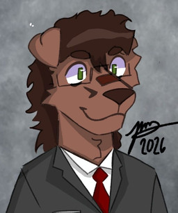 anthro clothing collared_shirt dress_shirt eyewear glasses juny_tehram male male/male shirt simple_background solo topwear wearing_glasses juny canid canine canis domestic_dog mammal 5:6