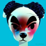 anthro blue_background eyebrows fur hair male simple_background simple_eyes solo white_body white_fur brutalistboy animal_crossing fka_twigs k.k._slider_album_redraw lp1_(fka_twigs) nintendo k.k._slider canid canine canis domestic_dog mammal 1:1 2020 album_cover artist_name cover digital_media_(artwork) headshot_portrait hi_res meme portrait