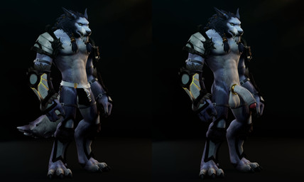 anthro balls big_balls big_bulge big_penis bulge detailed_bulge foreskin fur genitals green_eyes grey_body grey_fur humanoid_genitalia humanoid_penis male nude penis piercing ring_piercing solo tail nuber blizzard_entertainment warcraft canid canine canis mammal werecanid werecreature wolf worgen absurd_res hi_res