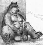 balls bd belly big_balls big_belly big_penis bodily_fluids canid canine canis cum domestic_dog erection excessive_cum excessive_genital_fluids genital_fluids genitals graphite_(artwork) looking_at_genitalia looking_at_penis male mammal masturbation monochrome on_ground overweight overweight_male pawpads pencil_(artwork) penile penile_masturbation penis sitting solo traditional_media_(artwork)