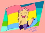 claws eyes_closed fin gills lgbt_pride open_mouth outline pansexual_pride_colors pride_colors scales sharp_teeth smile solo teeth seabreeze629 lgbt_pride_month chlamydoselachid fish frilled_shark hexanchiform marine shark digital_media_(artwork) hi_res