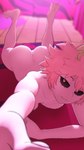 big_butt black_sclera breasts butt butt_from_the_front female hair horn looking_at_viewer lying not_furry on_front orange_eyes pink_body pink_hair pink_skin selfie solo greatm8sfm my_hero_academia ashido_mina horned_humanoid humanoid quirked_human_(my_hero_academia) 3d_(artwork) 9:16 digital_media_(artwork) hi_res source_filmmaker_(artwork)