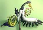 2016 anal anal_penetration avian balls barely_visible_genitalia barely_visible_penis bassybefuddle beak bird conditional_dnp crane_(bird) dreamworks duo feathers female female_penetrating feral genitals gruiform interspecies kung_fu_panda male male/female male_penetrated master_crane master_viper penetration penis reptile scalie sex signature simple_background snake tail tail_fetish tail_in_ass tail_insertion tail_play tongue tongue_out wings