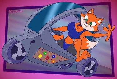 anthro big_breasts breast_jiggle breasts candy cleavage clothed clothing dessert dipstick_tail female food fur green_eyes jiggling markings midriff motorcycle orange_body orange_fur riding solo speed_lines tail tail_markings tight_clothing tire toony vehicle windshield gavanzude brutal_paws_of_fury m&m's mars_incorporated foxy_roxy canid canine fox mammal alternate_version_at_paywall digital_drawing_(artwork) digital_media_(artwork) hi_res signature