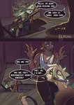 2024 2koma anthro anthrofied claws clothed clothing collaboration comic conditional_dnp dean_(elvche) deathclaw dialogue elvche english_text fallout female frill_(anatomy) fully_clothed gecko_(fallout) group gun hat hatch head_crest head_frill headgear headwear hi_res jacket lazy_(elvche) looking_at_another male microsoft night_stalker_(fallout) ranged_weapon red_eyes rifle scalie scalywanderer shirt sniper_rifle speech_bubble tank_top text topwear tori_(elvche) trio weapon yellow_eyes