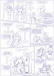 anthro big_breasts biped border breast_expansion breasts clothed clothing dialogue duo expansion female hair huge_breasts solo speech_bubble tail text white_border young young_anthro young_female aogami casey_(lemurcatta) tina_(lemurcatta) lemur mammal primate strepsirrhine absurd_res comic english_text hi_res monochrome multiple_scenes