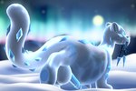 abdominal_bulge animal_genitalia animal_penis balls belly big_belly crystal digestion erection fangs feet feline_genitalia feline_penis feral fully_inside fur genitals looking_at_viewer male overweight overweight_male penis sharp_teeth snow solo tail teeth vore whiskers white_body white_fur thatfauxfox nintendo pokemon chien-pao felid feline generation_9_pokemon legendary_pokemon mammal pantherine pokemon_(species) 3:2 3d_(artwork) digital_media_(artwork) hi_res