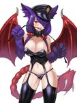 big_breasts breasts clothing collar cute_fangs fangs female hair inner_ear_fluff latex membrane_(anatomy) membranous_wings monster_girl_(genre) navel open_mouth police police_hat purple_hair red_eyes riding_crop simple_background smile solo teeth tuft underwear whip white_background wings sookmo iranian_mythology middle_eastern_mythology monster_girl_encyclopedia mythology manticore_(mge) animal_humanoid felid felid_humanoid humanoid mammal mammal_humanoid manticore manticore_humanoid 2018 absurd_res hi_res